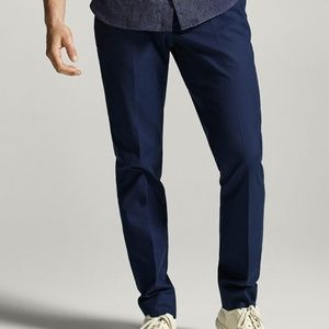 Massimo Dutti Textured Slim Fit Pants